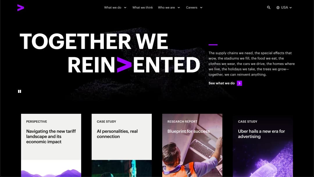 Accenture's website